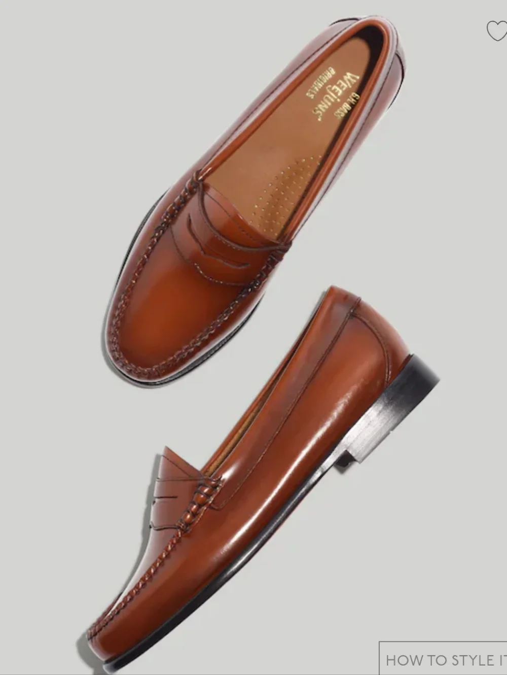 G. H Bass Weejuns Whitney Penny Loafers - Congac